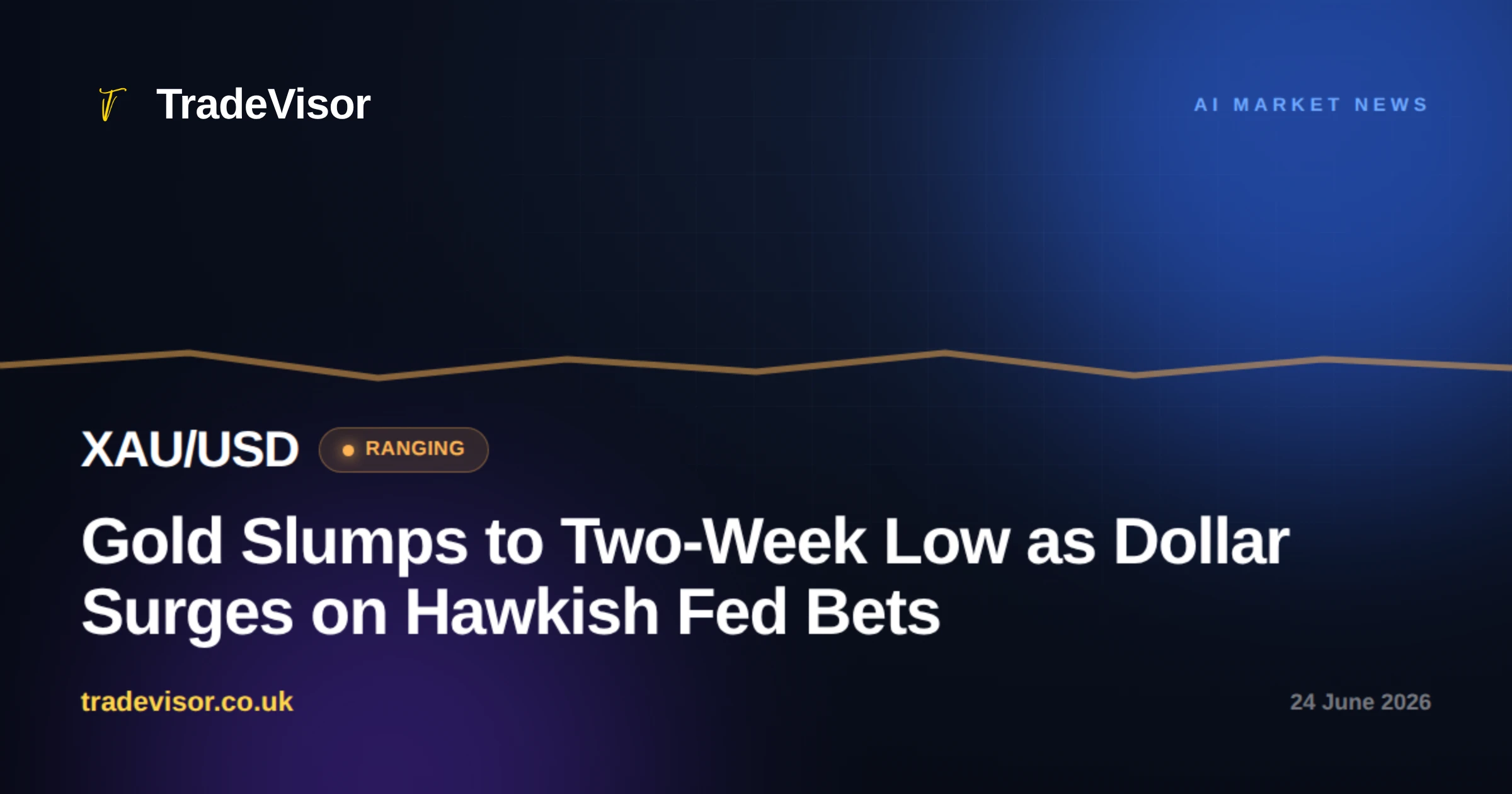 Gold Slumps to Two-Week Low as Dollar Surges on Hawkish Fed Bets