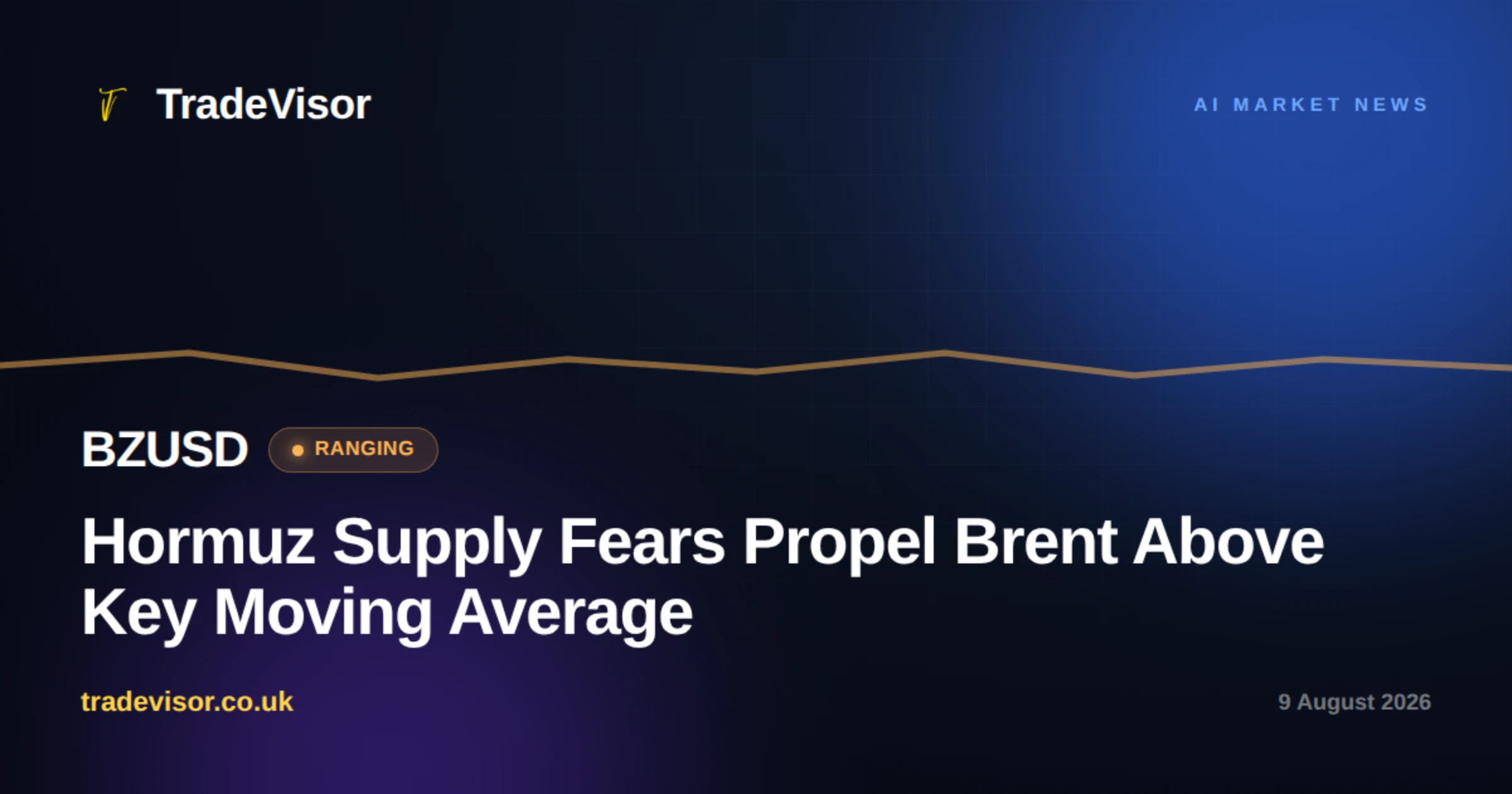 Hormuz Supply Fears Propel Brent Above Key Moving Average