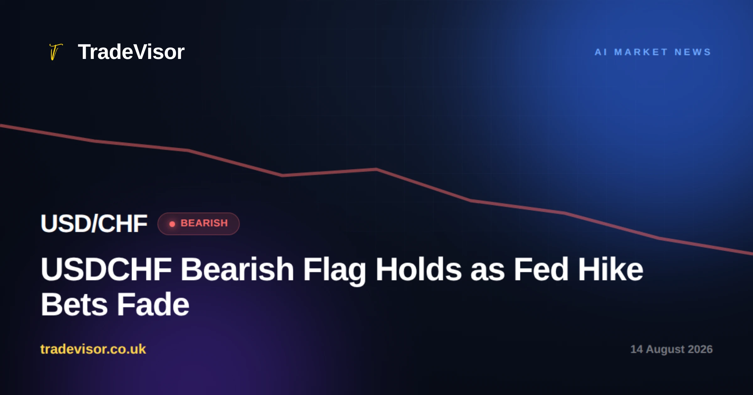 USDCHF Bearish Flag Holds as Fed Hike Bets Fade