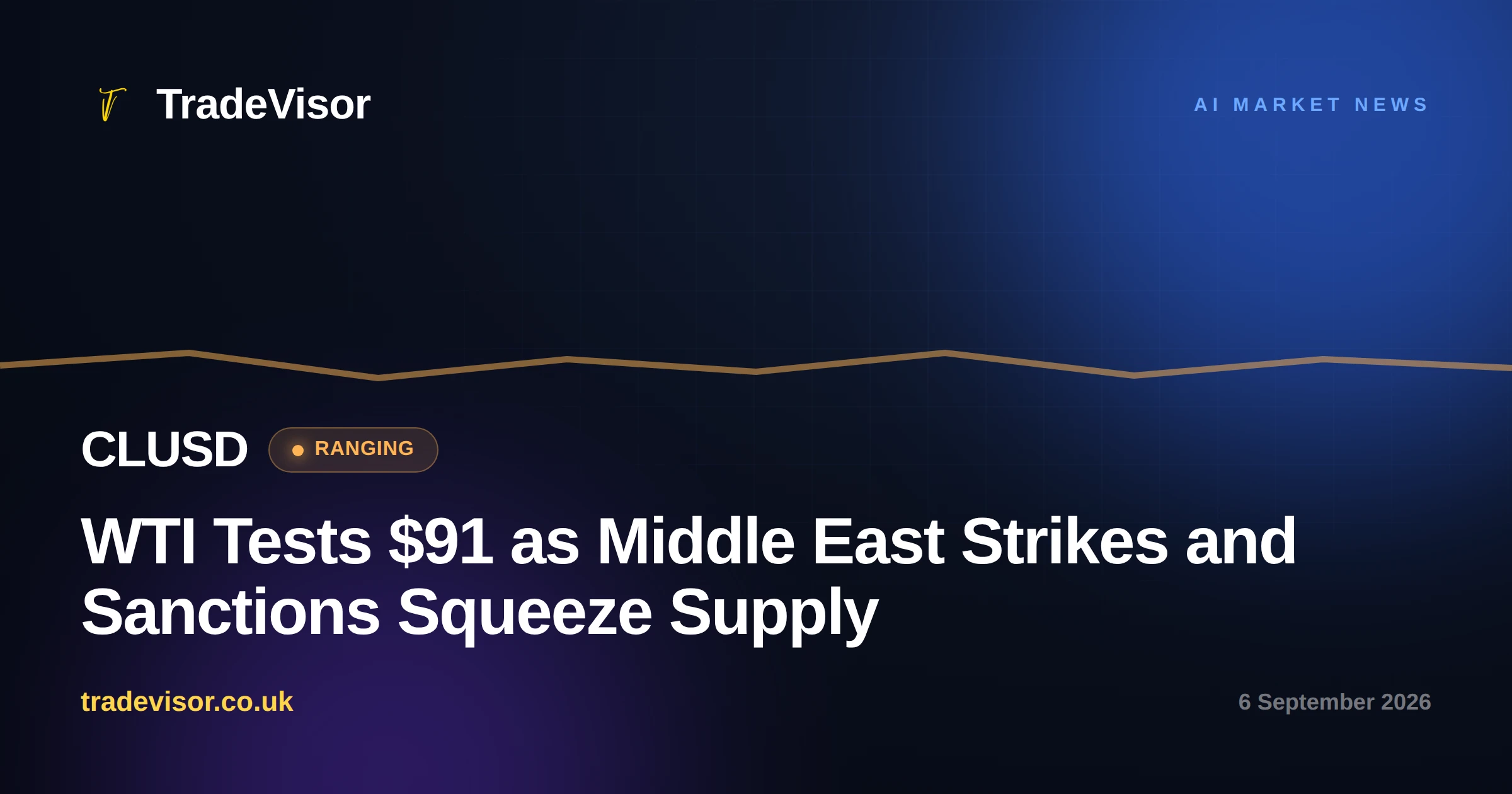 WTI Tests $91 as Middle East Strikes and Sanctions Squeeze Supply