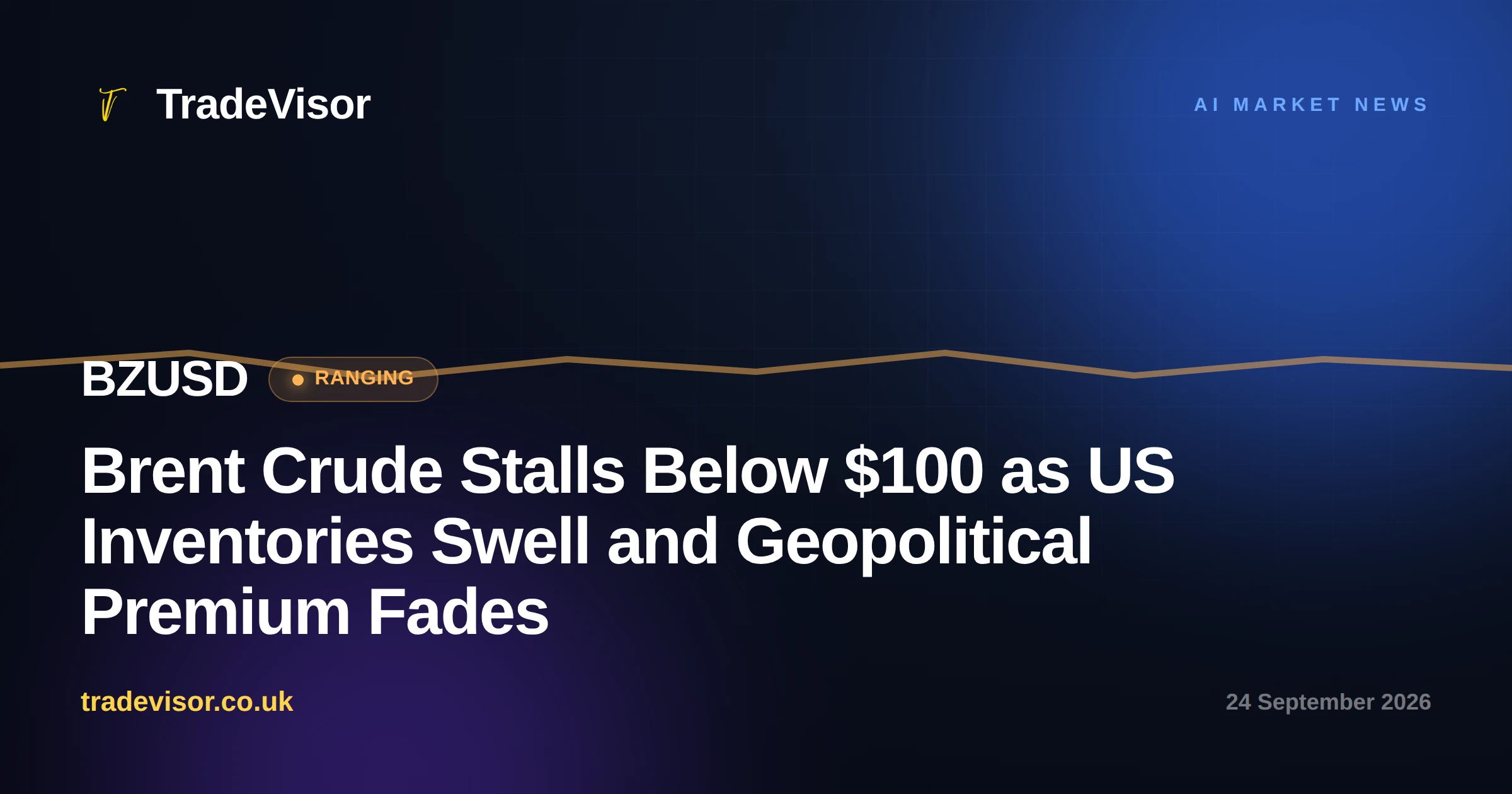Brent Crude Stalls Below $100 as US Inventories Swell and Geopolitical Premium Fades