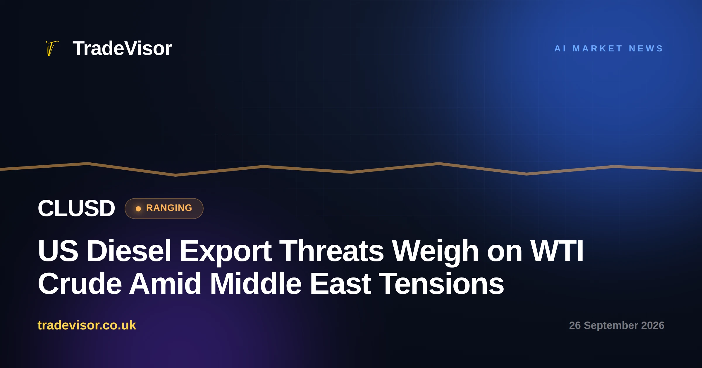 US Diesel Export Threats Weigh on WTI Crude Amid Middle East Tensions