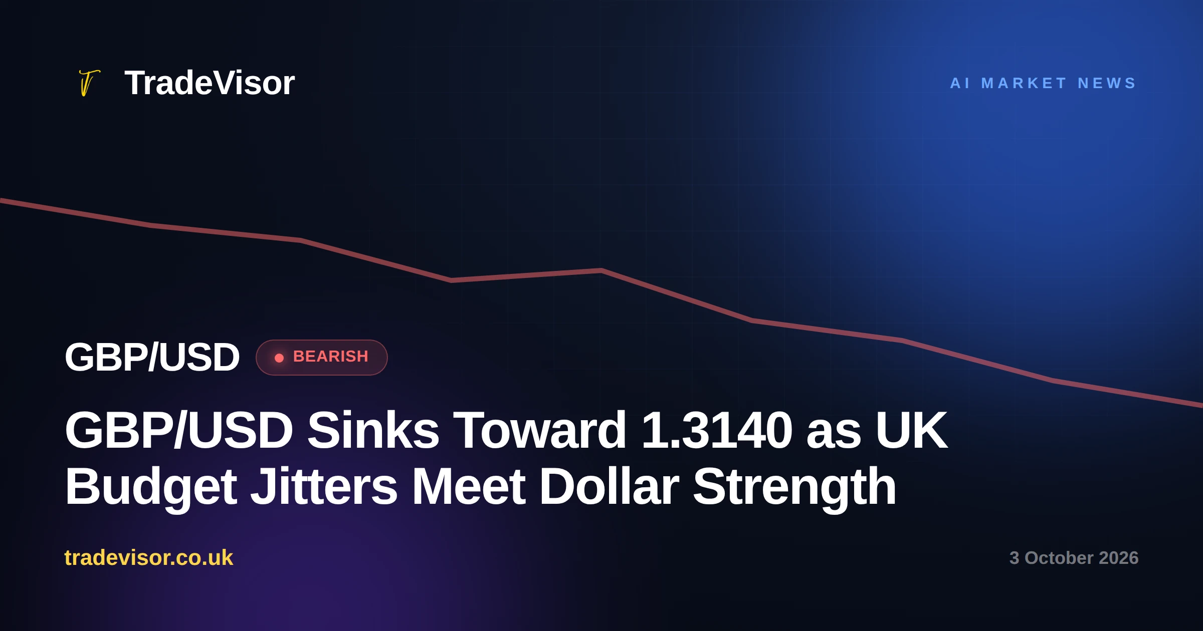GBP/USD Sinks Toward 1.3140 as UK Budget Jitters Meet Dollar Strength