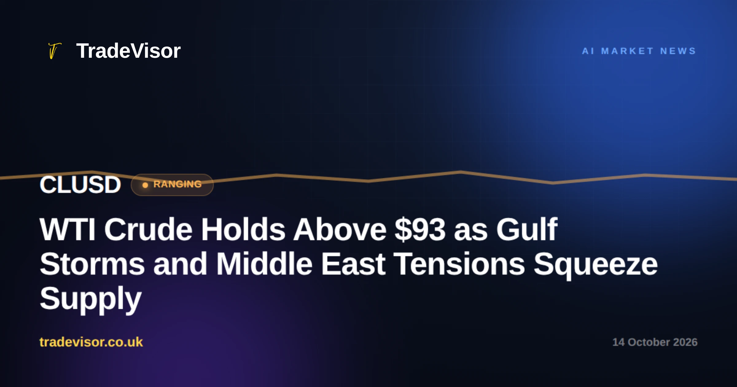 WTI Crude Holds Above $93 as Gulf Storms and Middle East Tensions Squeeze Supply